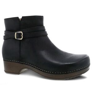 GUC Dansko Brook Nubuck Booties, Black, Women's Size 37 (6.5-7 US), So Soft!